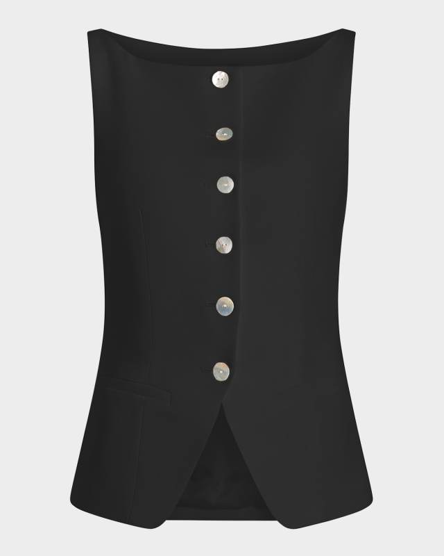Lemonis Tailored Crepe Vest